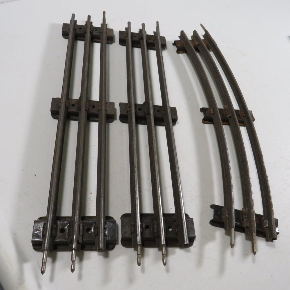 Pre-WWII 1930s Lionel Train Track #10 (3) pieces METAL railroad